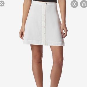 Avec Les Filles White  Button Down Skirt